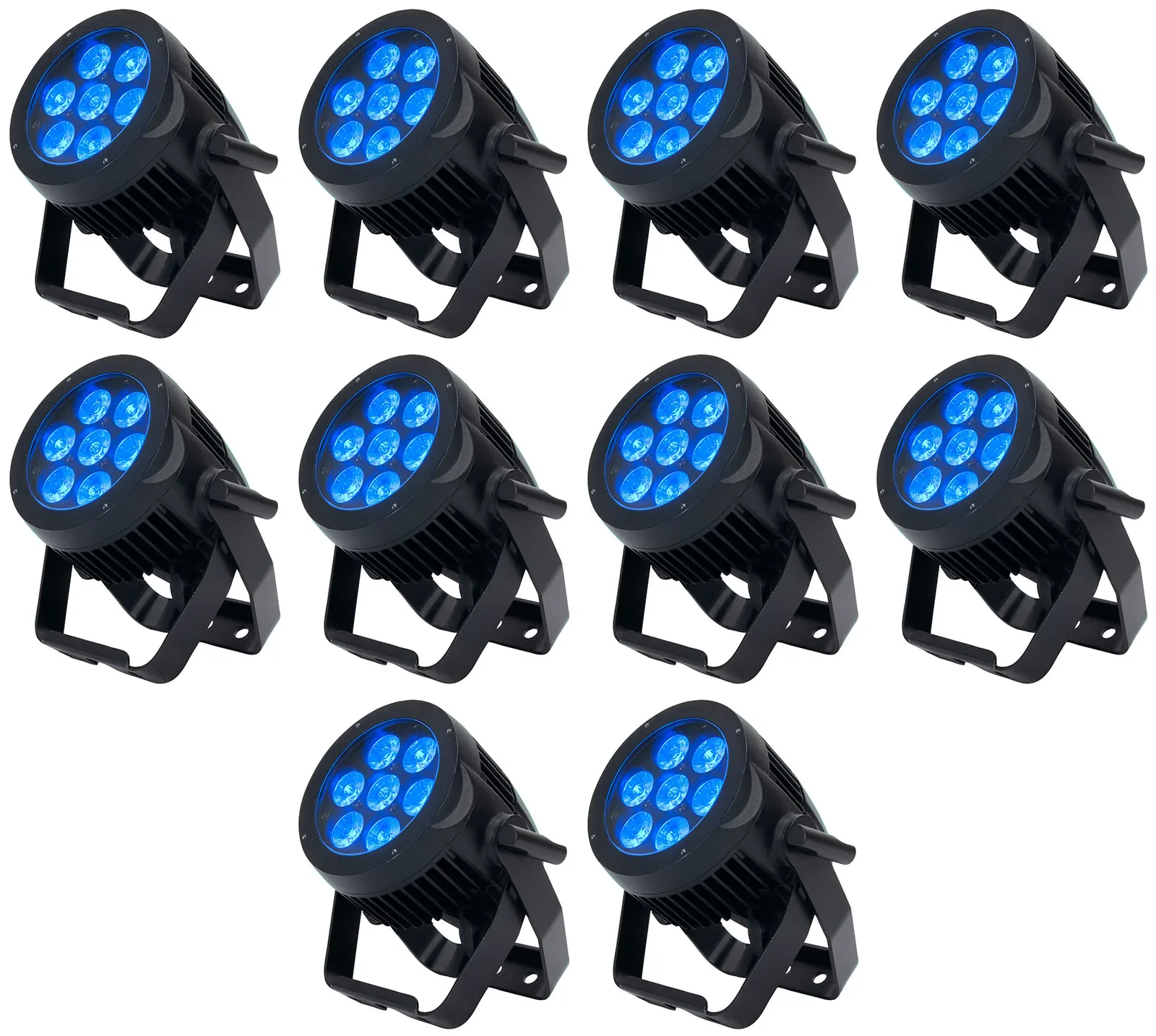 Прибор смены цвета American DJ 7P HEX IP65 RGBAW+UV LED DMX (10 штук)