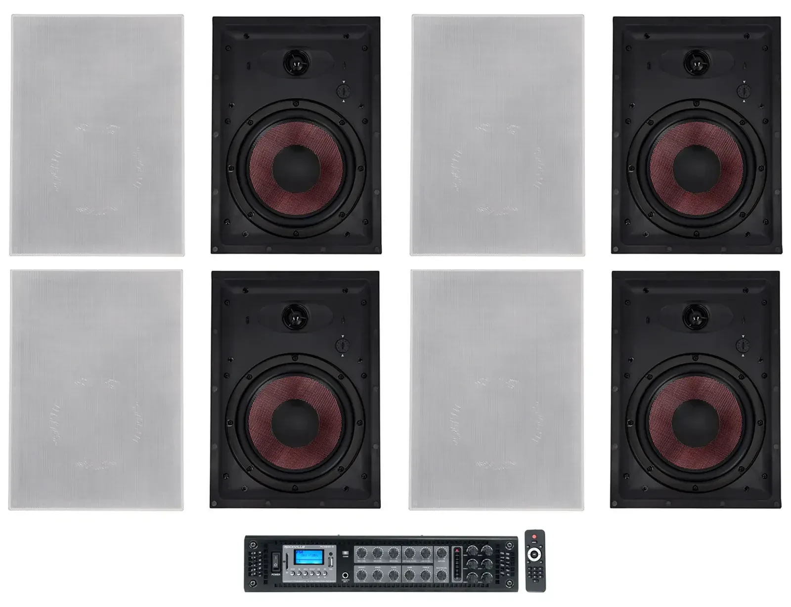 Настенная акустика Rockville WA870 White с усилителем (8 штук)