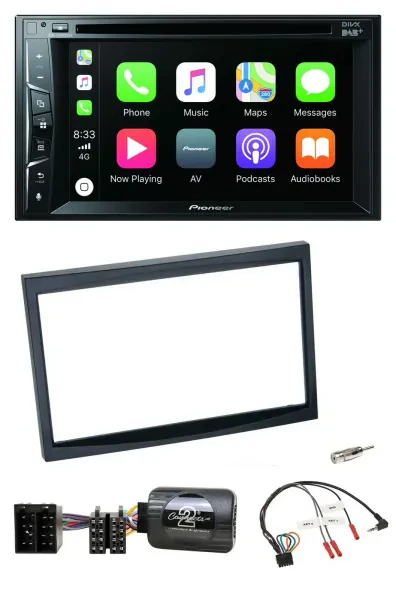 Pioneer Lenkrad USB DVD Bluetooth DAB 2DIN Autoradio für Citroen C3 C2 Berlingo