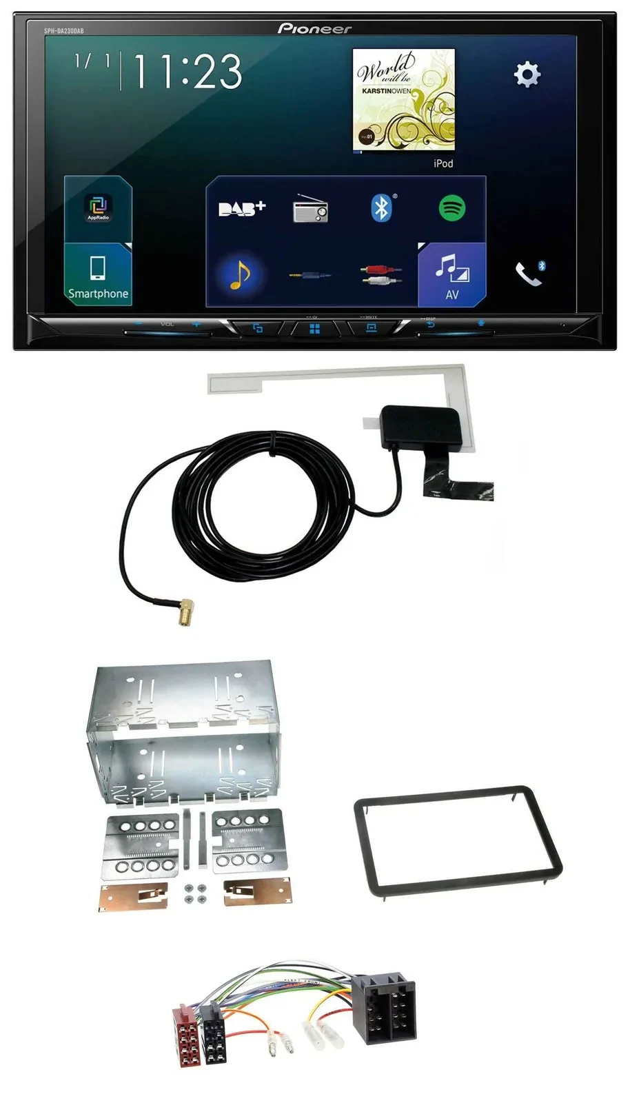 Pioneer 2DIN DAB USB MP3 Bluetooth Autoradio für Alfa Romeo 159 Brera Spider ab
