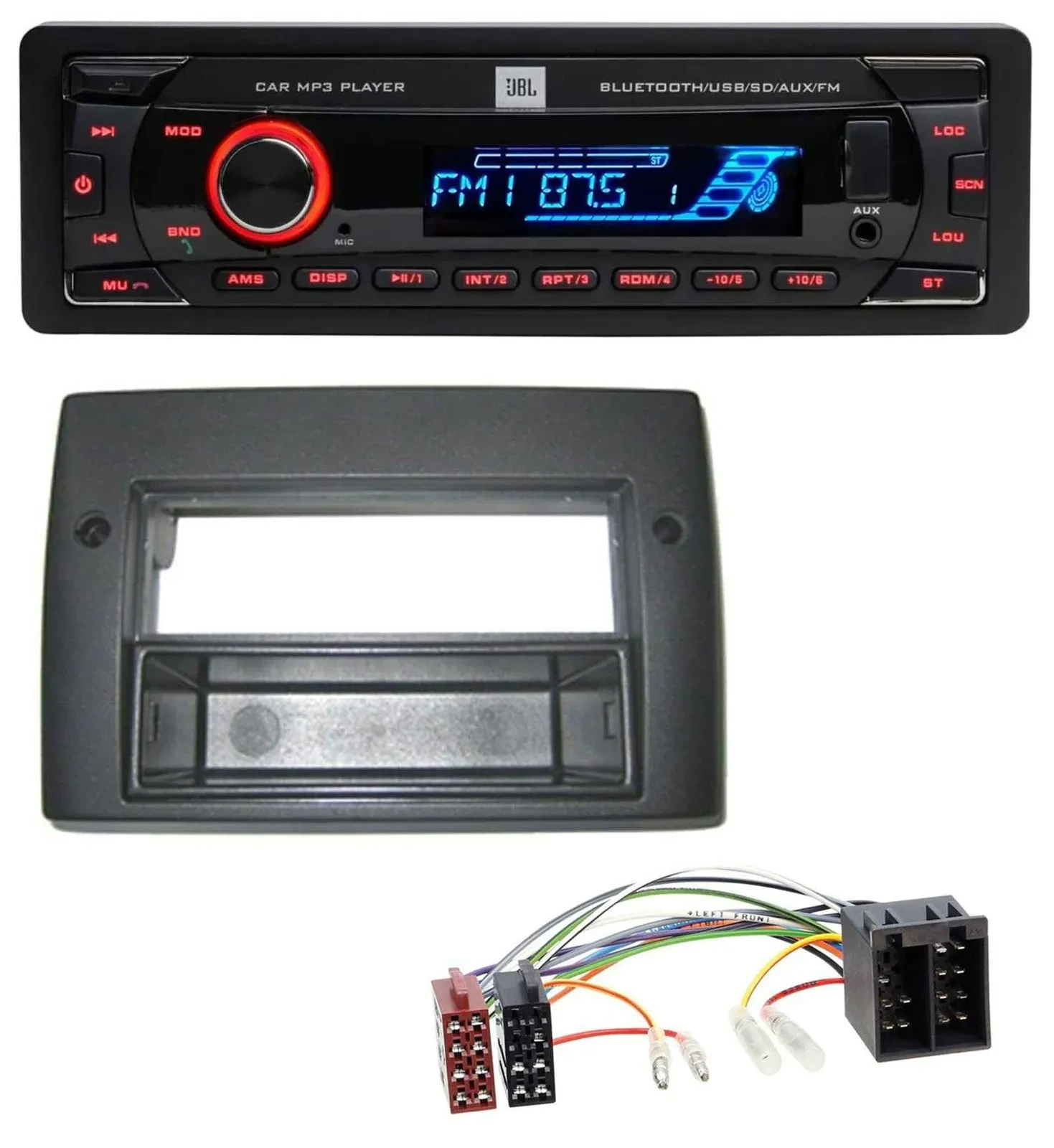 JBL AUX MP3 USB Bluetooth SD Autoradio für Fiat Stilo 192 01-08 Profiversion Abl