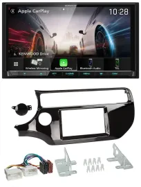 Kenwood MP3 2DIN USB DAB Bluetooth Autoradio für Kia Rio UB ab 15 piano-schwarz
