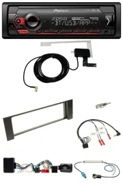 Автомагнитола Pioneer DAB USB Bluetooth для Audi A4 B6 (2000–2004), поддержка управления на руле, совместима с Bose (полноактивная)