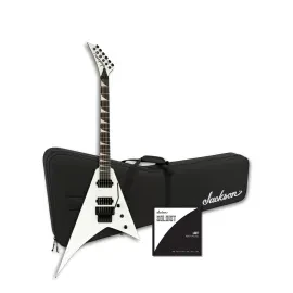 Jackson Pro Plus Series Rhoads RR24PS Electric Guitar White with Case Bundle
