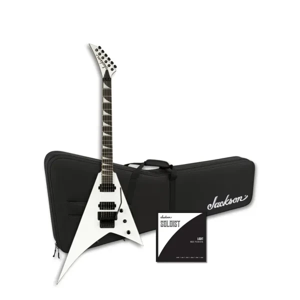 Jackson Pro Plus Series Rhoads RR24PS Electric Guitar White with Case Bundle