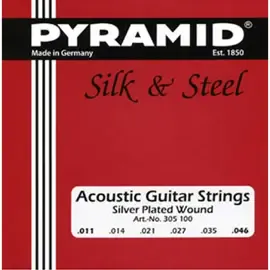 Струны для акустической гитары Pyramid 305100 Silk & Steel 11-46