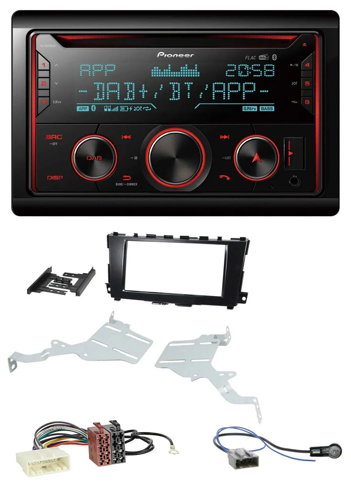 Автомагнитола Pioneer 2-DIN DAB Bluetooth USB CD MP3 для Nissan Altima 2013–2018