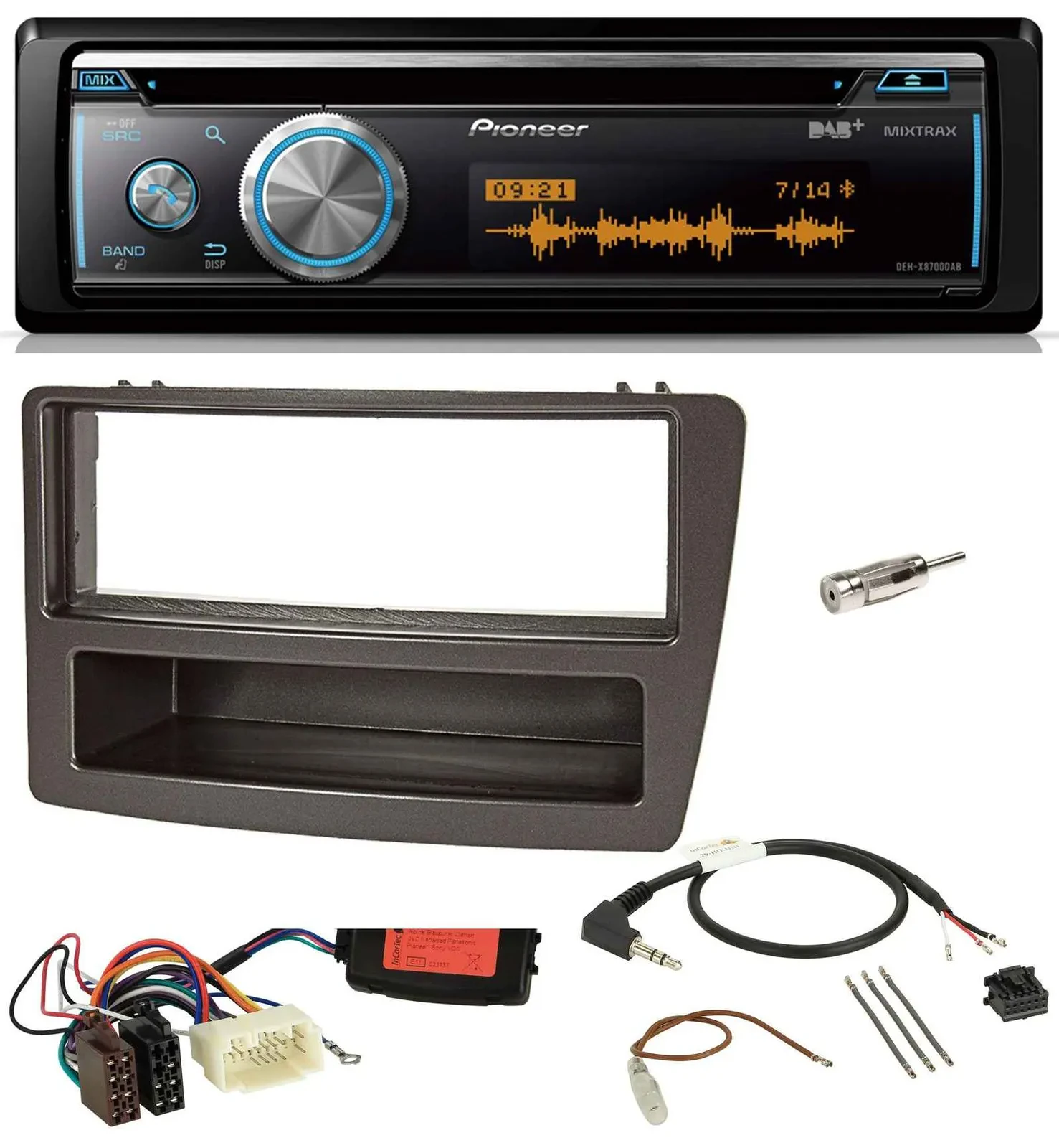 Автомагнитола для Honda Civic 2004–2006 Pioneer DAB USB CD Bluetooth цвет антрацит