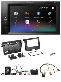 Pioneer DAB Lenkrad 2DIN Bluetooth USB Autoradio für Ford Ranger 2AB ab 04/2015