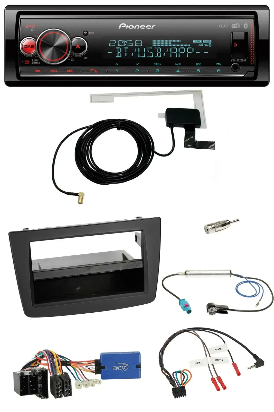 Автомагнитола Pioneer Bluetooth DAB USB для Alfa Romeo Mito (2013–2018)