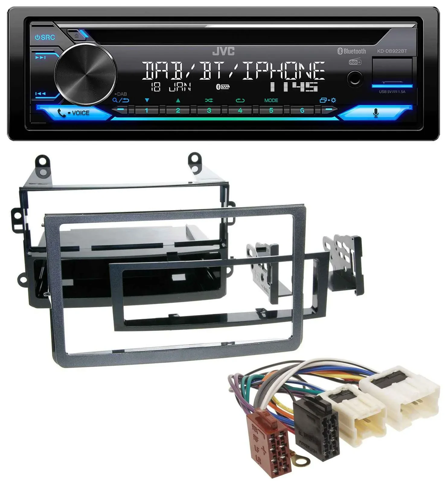 Автомагнитола для Nissan 350Z (с 2006) JVC Bluetooth, CD, MP3, USB, DAB