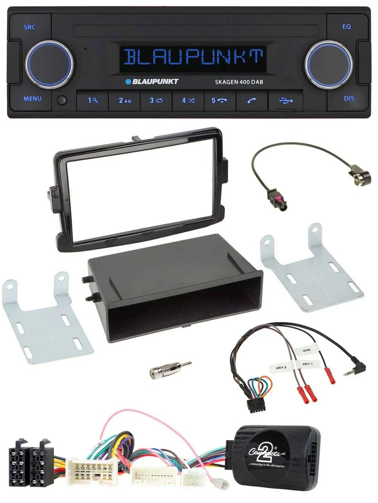 Blaupunkt DAB USB Bluetooth Lenkrad Autoradio für Dacia Dokker Lodgy Sandero ab