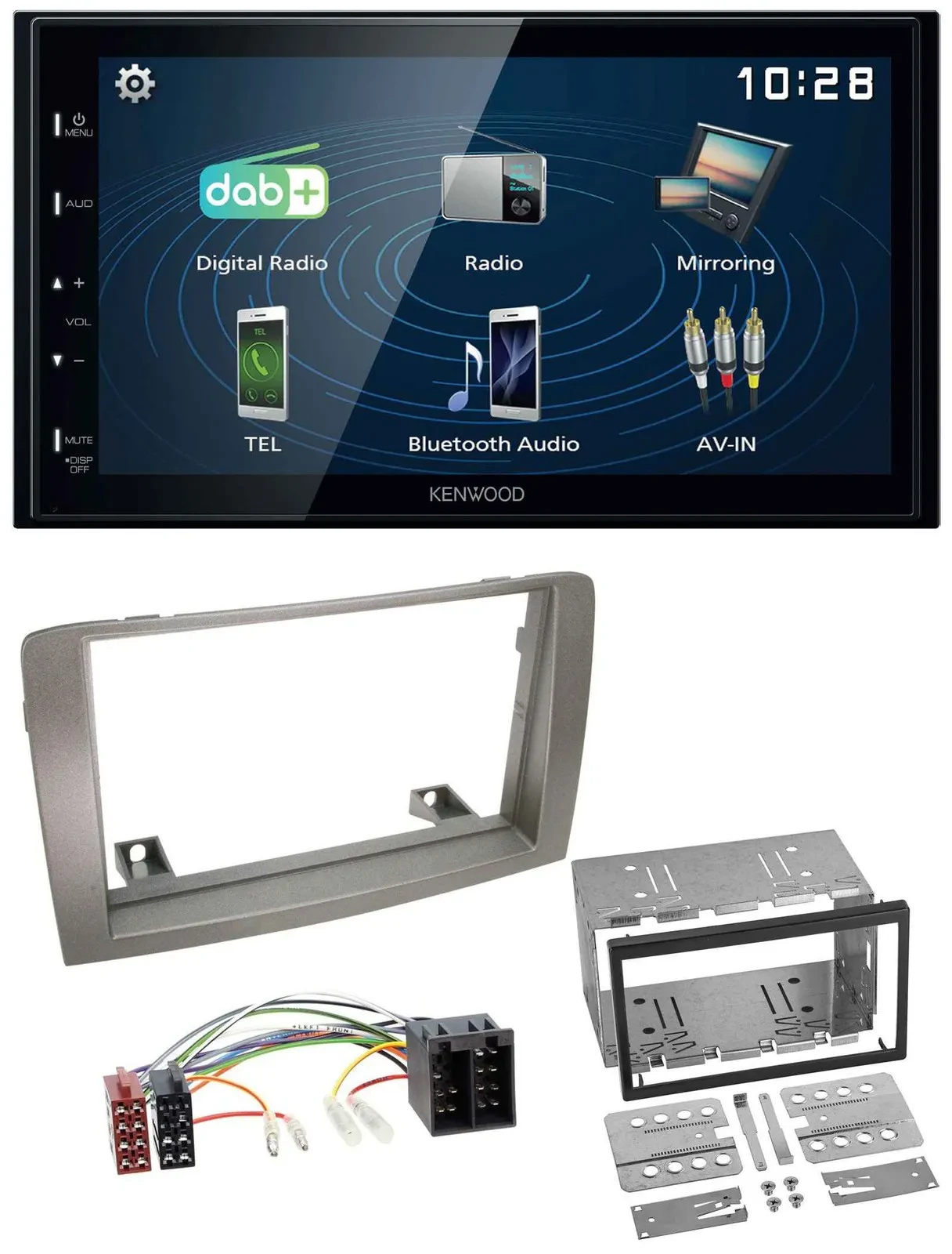 Kenwood 2DIN Bluetooth MP3 USB DAB Autoradio für Lancia Musa (2004-2012)