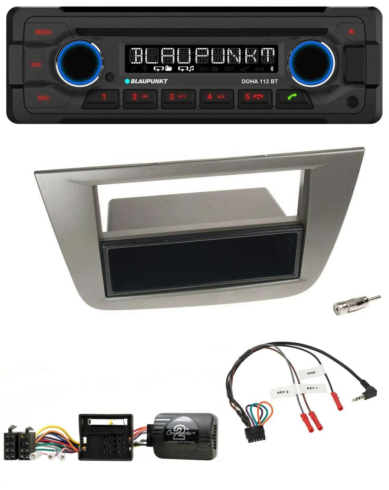 Blaupunkt Lenkrad MP3 CD Bluetooth USB Autoradio für Seat Toledo Altea 2004-2009