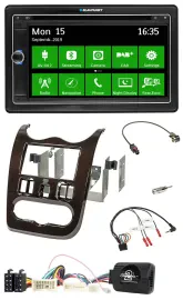 Автомагнитола для Dacia Blaupunkt 2-DIN, Bluetooth, DAB, USB, навигация TMC, совместима с управлением на руле (с 2012)