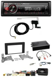 Pioneer 1DIN MP3 DAB USB Lenkrad Autoradio für Toyota Aygo AB7 ab 2022 schwarz