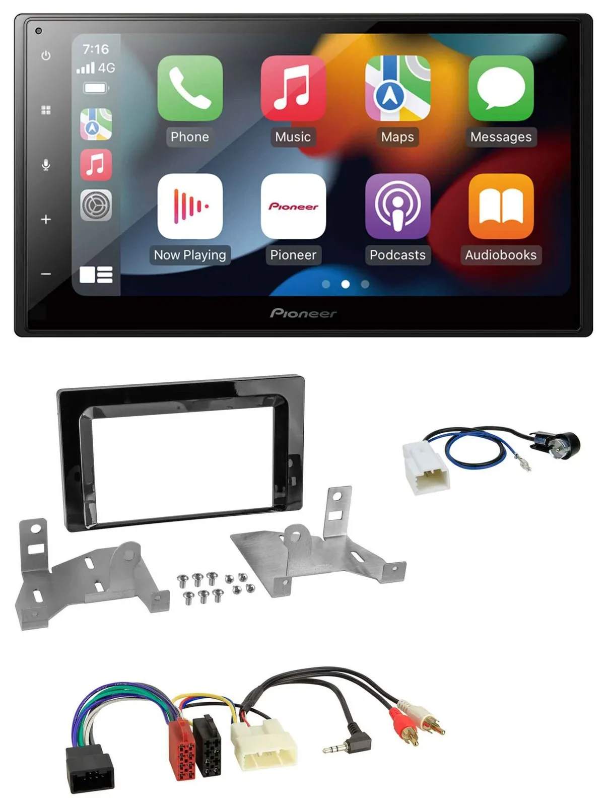 Pioneer DAB Bluetooth 2DIN USB MP3 Autoradio für Toyota Aygo AB7 ab 2022 klavier