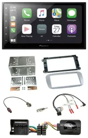 Pioneer Lenkrad Bluetooth DAB 2DIN USB Autoradio für Ford Mondeo S-Max 07-14 Pro