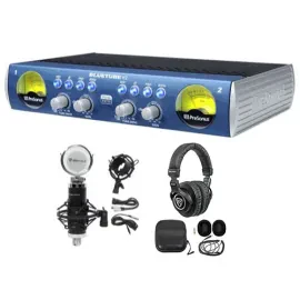 Presonus Bluetube DP V2 2-Channel Tube Mic Pre-Amp DP2+Mic+Shockmount+Headphones