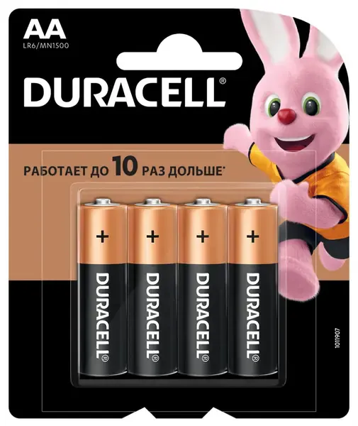 Элемент питания Duracell АА/LR6 Basic AA (4 штуки)