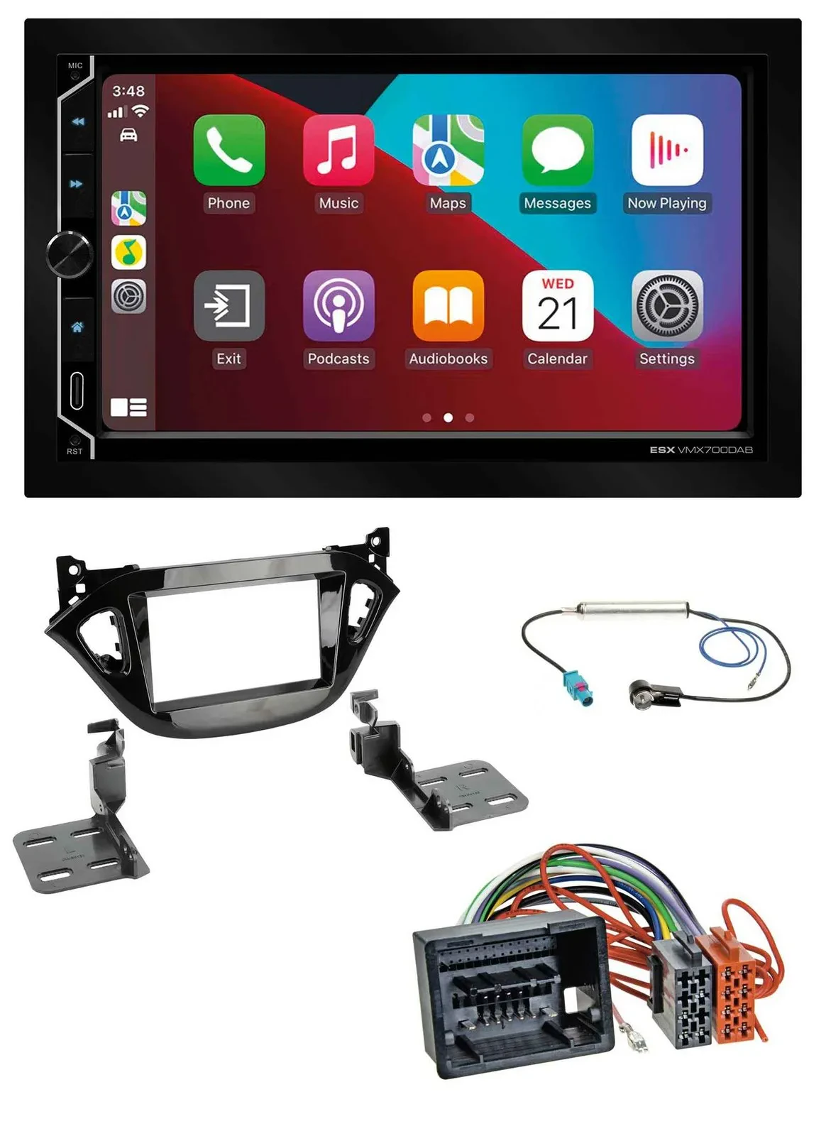 ESX 2DIN DAB USB MP3 Bluetooth Autoradio für Opel Adam Corsa E 2017-2019