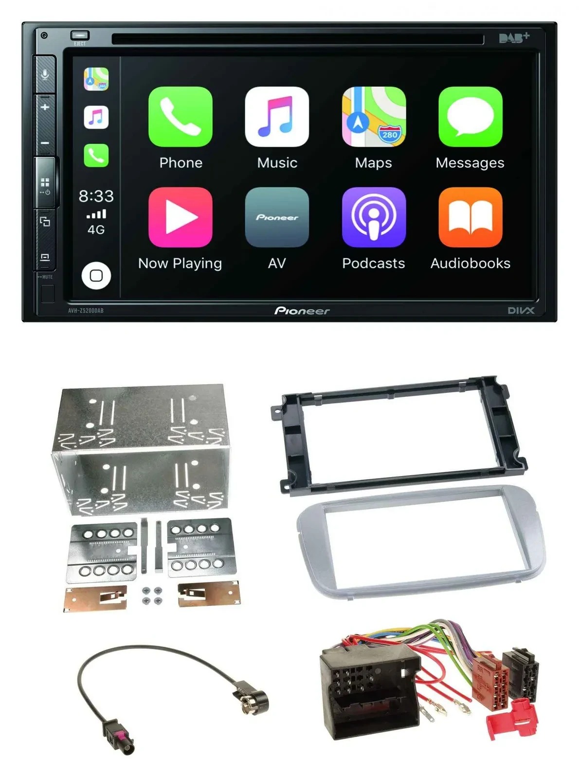 Pioneer DVD 2DIN MP3 DAB Bluetooth USB Autoradio für Ford Galaxy C-Max Focus ab