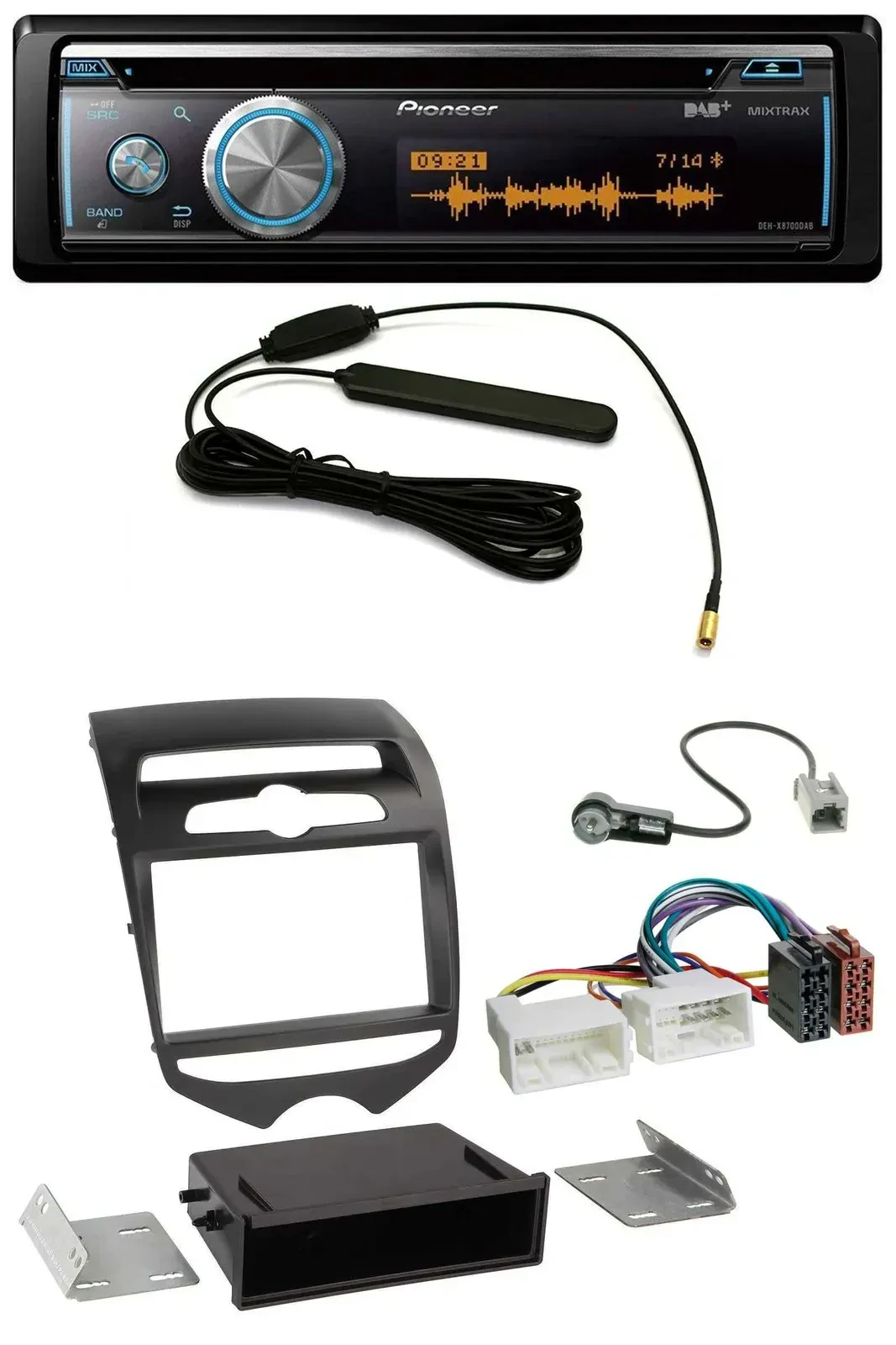 Автомагнитола Pioneer CD/USB/Bluetooth/DAB/MP3 для Hyundai ix20 (с 2010), ручной климат-контроль