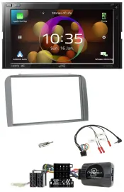 JVC DAB Lenkrad 2DIN Bluetooth USB Autoradio für Alfa Romeo 147 GT 2007-2010 sil