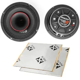 Cerwin-Vega PH654 6.5" Full-Range Car Speakers + Sound Damping