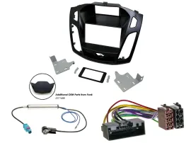 Einbauset Doppel DIN Autoradio für Ford Focus 2014-2018 schwarz