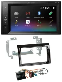 Автомагнитола для Citroen Jumper 2006–2011 Pioneer 2DIN DAB Bluetooth USB, черный (Piano Black)