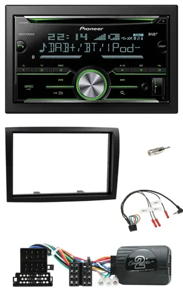 Pioneer Bluetooth Lenkrad DAB 2DIN USB CD Autoradio für Citroen Jumper 2008-2011
