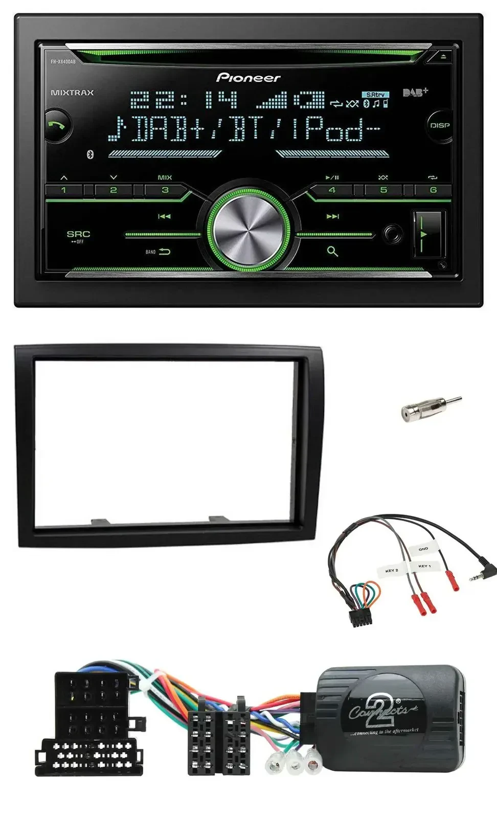 Автомагнитола Pioneer 2DIN Bluetooth DAB USB CD для Citroen Jumper 2008–2011