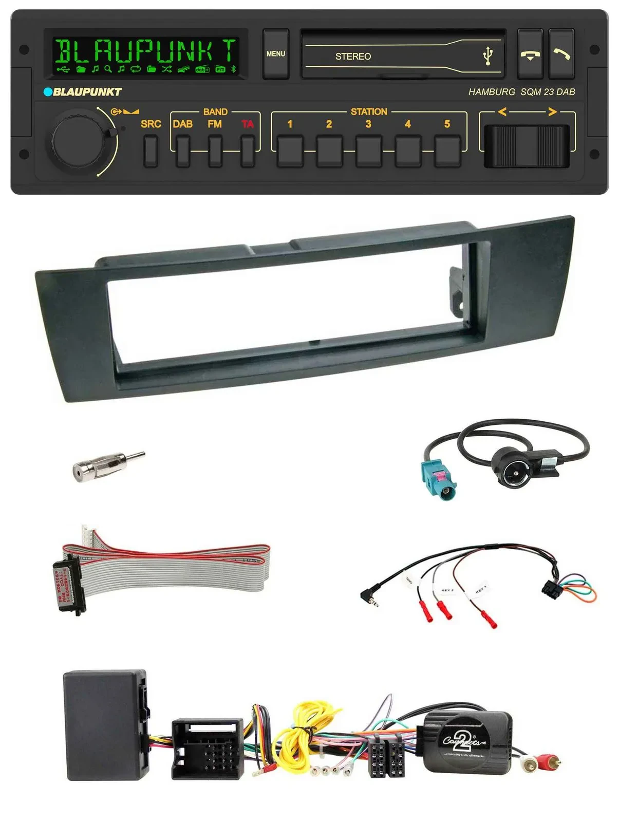 Blaupunkt USB DAB Bluetooth Lenkrad Autoradio für BMW 1er E87 2004-2013 Aktiv