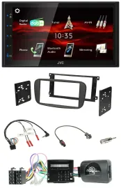 JVC USB Bluetooth Lenkrad DAB 2DIN Autoradio für Ford Focus C-Max Galaxy ab 2007