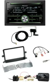 Автомагнитола Pioneer 2DIN, CD/USB/Bluetooth/DAB, для Mitsubishi L200 (2006–2015), с поддержкой кнопок на руле