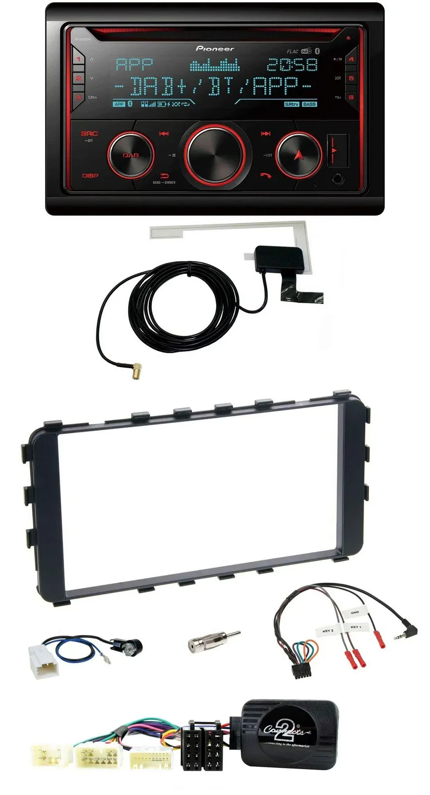 Pioneer 2DIN Lenkrad DAB USB CD Bluetooth Autoradio für Toyota Yaris 06-11 OEM-N