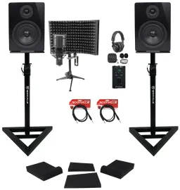 Presonus Revelator Recording Kit Interface+Monitors+Stands+Mic+Headphones+Shield