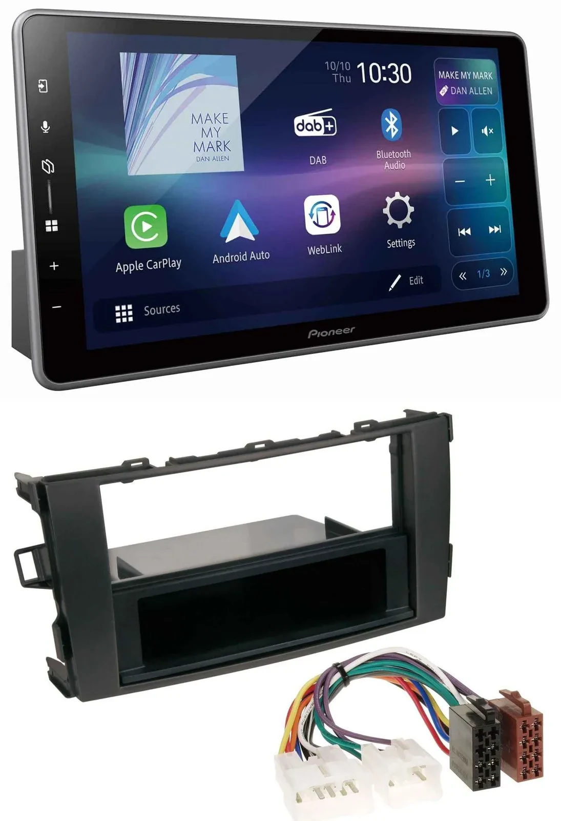 Автомагнитола для Toyota Auris Pioneer Bluetooth, USB, DAB, MP3 (с 2007)