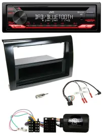 Автомагнитола JVC CD, DAB, USB, Bluetooth, совместимая с кнопками на руле, для Fiat Bravo 2007–2014