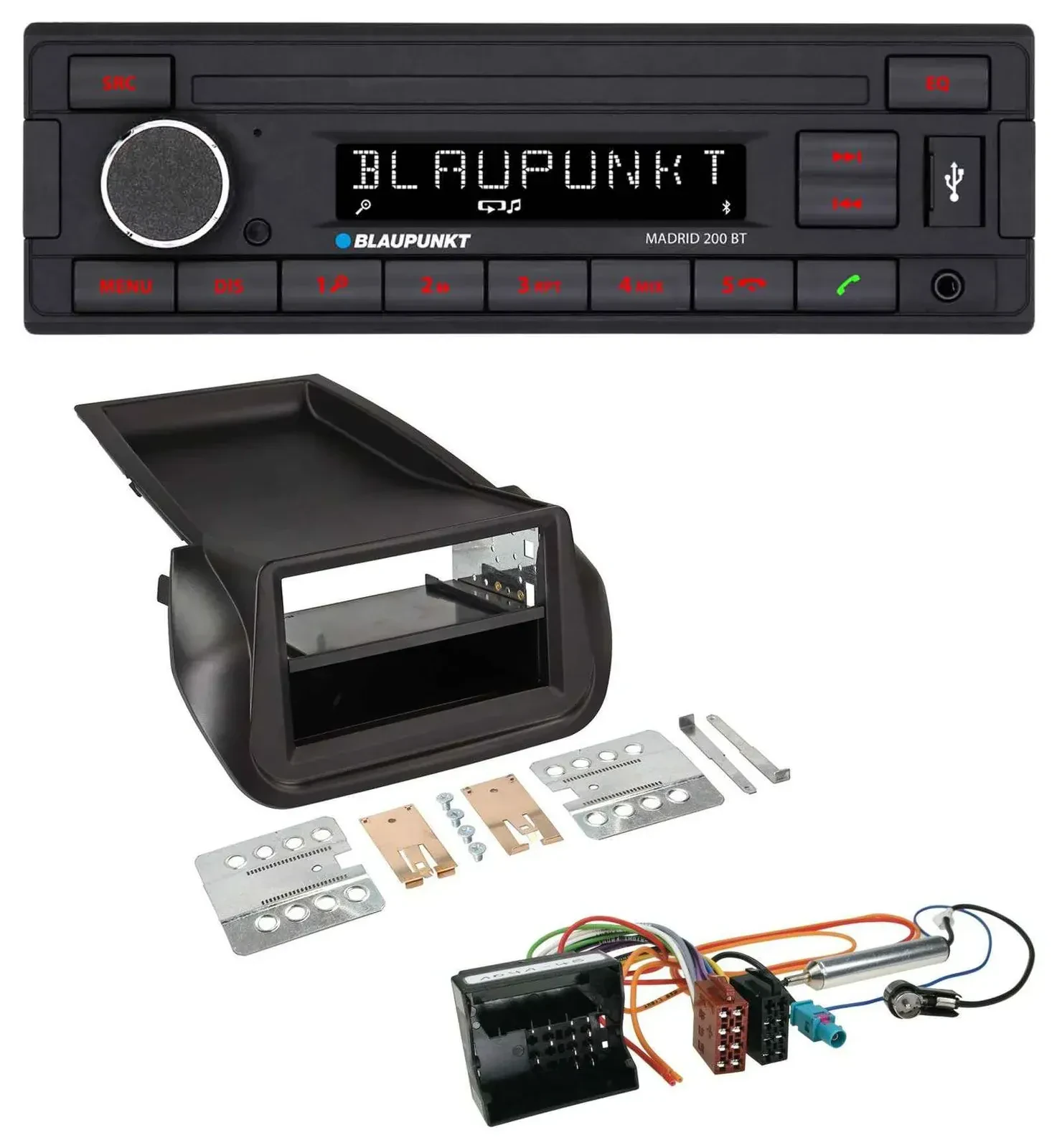 Blaupunkt USB AUX Bluetooth MP3 Autoradio für Citroen Nemo Peugeot Bipper ab 200