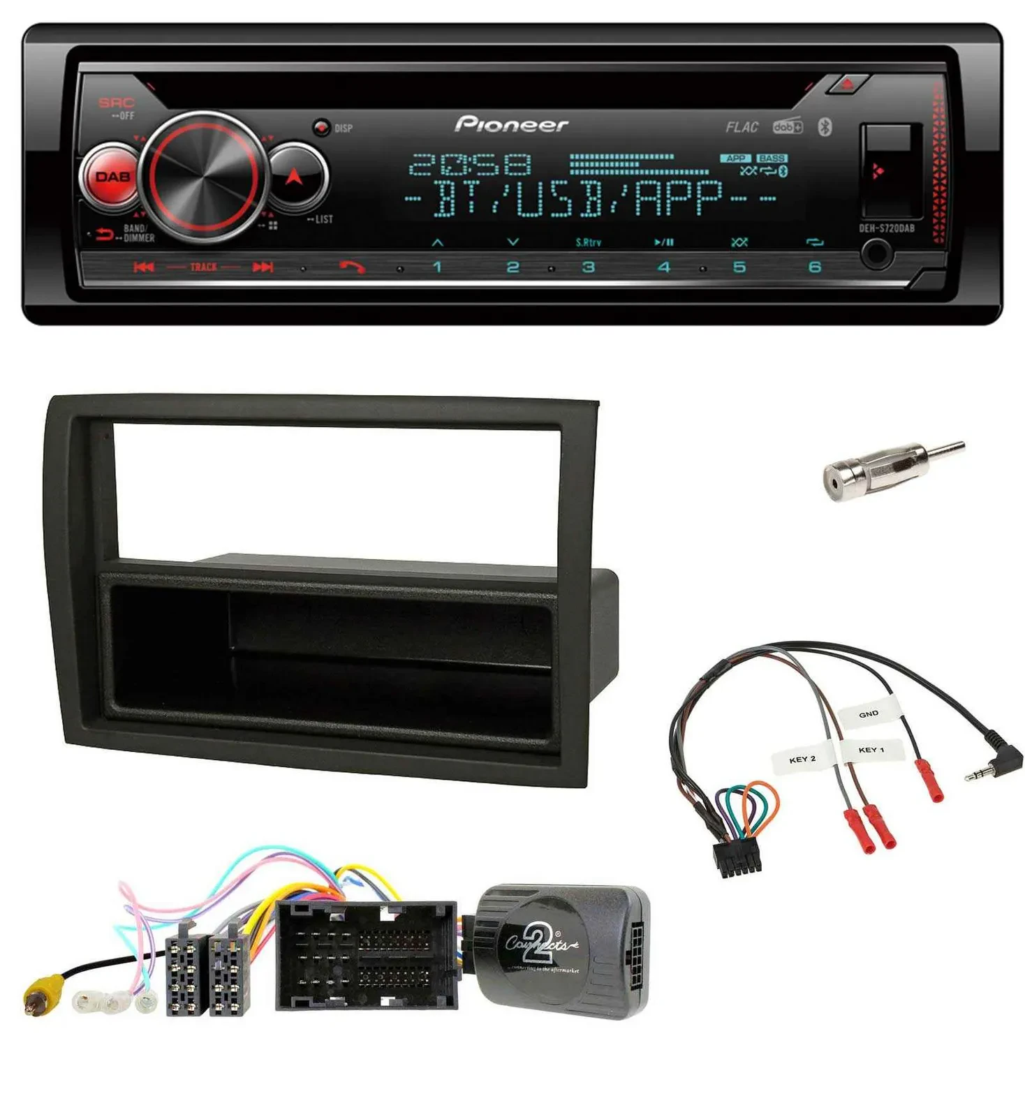 Pioneer Lenkrad DAB CD Bluetooth USB Autoradio für Citroen Jumper 2014-2021 schw