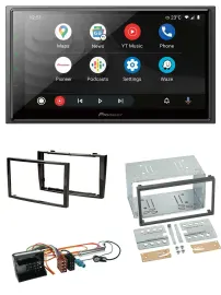 Pioneer USB 2DIN DAB MP3 Bluetooth Autoradio für Peugeot 308 2007-09 schwarz