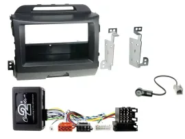 Radioset Lenkradadapter DIN Autoradio für Kia Sportage 3 Navi 10-15 schwarz