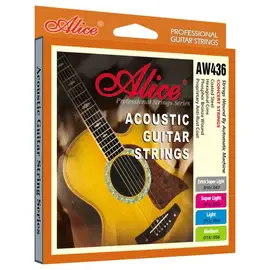 Струны для акустической гитары Alice AW436P-XL 10-47, бронза фосфорная