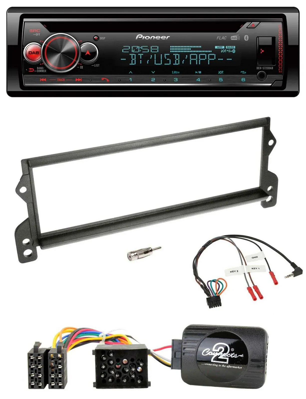 Pioneer Lenkrad DAB CD Bluetooth USB Autoradio für Mini (2001-2002)