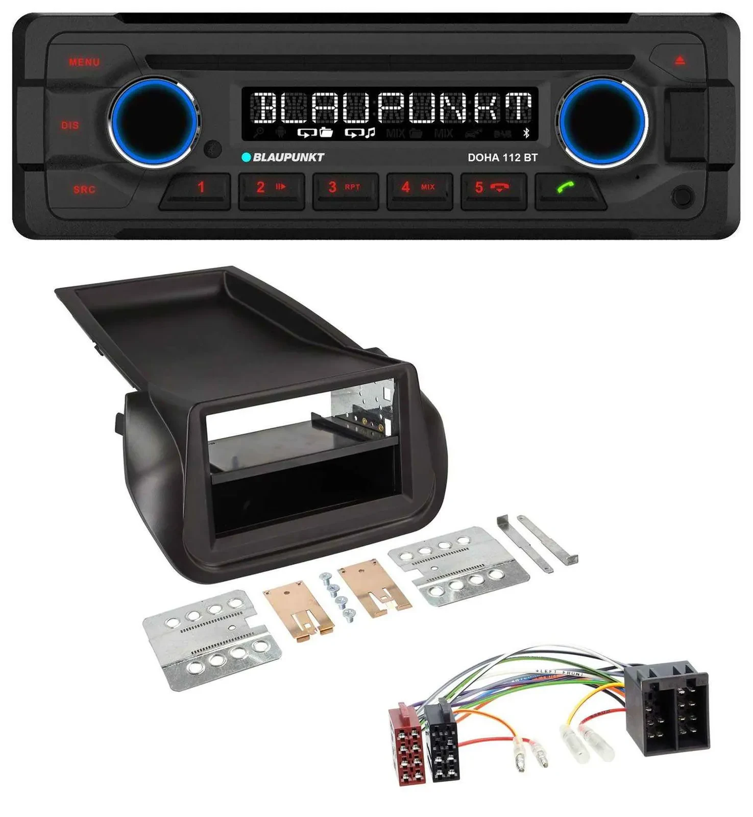 Blaupunkt AUX MP3 CD Bluetooth USB Autoradio für FIAT Fiorino (ab 2008)