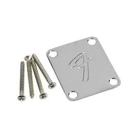 Пластина для крепления грифа Fender 70s Vintage-Style F Logo Neck Plate with 4-Bolt for Guitars and Basses