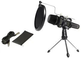 Микрофон динамический Mackie EM-89D (набор) с кабелем, настольной стойкой и поп-фильтром