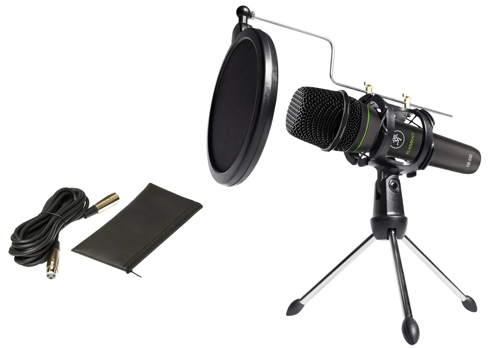 Микрофон динамический Mackie EM-89D (набор) с кабелем, настольной стойкой и поп-фильтром